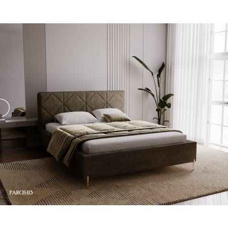 Łóżko tapicerowane z pojemnikiem 180 x 200 cm LUIS